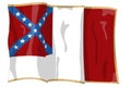 Third national flag variation. Historic Flag. Confederate States of America