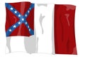 Third national flag variation. Historic Flag. Confederate States of America