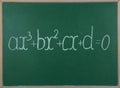 Third order equation in mathematics. Royalty Free Stock Photo