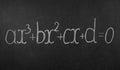 Third order equation in mathematics. Royalty Free Stock Photo