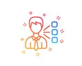 Third party line icon. Team leader sign. Vector