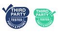 Third-party tested, purity and potency - flat icon Royalty Free Stock Photo