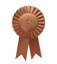 Third Place Bronze Award Ribbon Isolated Royalty Free Stock Photo