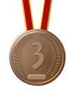 Third place bronze medal Royalty Free Stock Photo