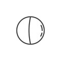 Third quarter moon line icon