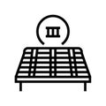 third stage of roof replacement line icon vector illustration
