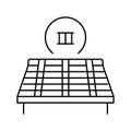 third stage of roof replacement line icon vector illustration