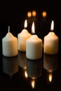 Third sunday in advent, candles with black background