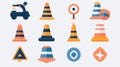 Construction Safety Cone Icon for Professionals - Illustration of Safety Equipment Royalty Free Stock Photo
