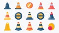 Construction Safety Cone Icon for Professionals - Illustration of Safety Equipment Royalty Free Stock Photo