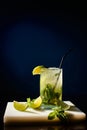 thirst quenching cold mojito garnished with