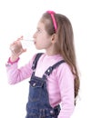 Thirsty Girl Drinking Water Royalty Free Stock Photo