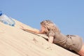 Thirsty girl looking for water Royalty Free Stock Photo