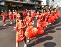 Thirsty girls parade the streets