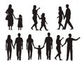 thirteen family silhouettes