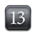 Thirteen icon grey glossy.