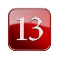 Thirteen icon red glossy.