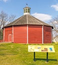 Thirteen sided barn built in the 1830`s, Spring