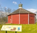 Thirteen sided barn built in the 1830`s, Spring