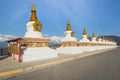 Thirteen Tibet Pagoda on Snow Mountainin Shangrila, Yunnan, Chi