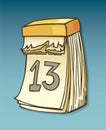 Thirteenth on calendar Royalty Free Stock Photo