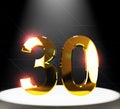 Thirtieth anniversary celebration shows celebrations and greetings for marriage - 3d illustration