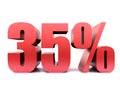 Thirty five percent 35% symbol