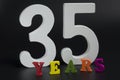 Thirty-five years. Royalty Free Stock Photo