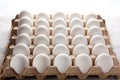 Thirty raw eggs in storage Royalty Free Stock Photo