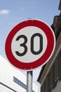 Thirty Sign in Urban City Royalty Free Stock Photo