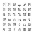 Thirty six black outline computer icons