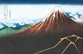 Thirty-six Views of Mount Fuji by Hokusai - 1831-1834: #3, THUNDERSTORM BENEATH THE SUMMIT Royalty Free Stock Photo