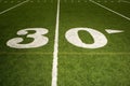 Thirty yard line Royalty Free Stock Photo