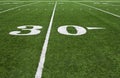 Thirty Yard Line Royalty Free Stock Photo