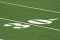 Thirty Yard Line Football Royalty Free Stock Photo