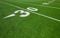 Thirty yard line - football Royalty Free Stock Photo