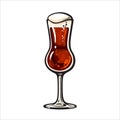 Thistle scotch ale beer glass. Vector illustration isolated on white background