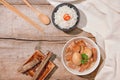 Thit Heo Kho Trung - Vietnamese caramelised pork belly with hard-boiled eggs braised in coconut water