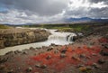 Thjofafoss Waterfall, a Hidden Gem in Iceland Royalty Free Stock Photo