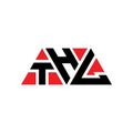 THL triangle letter logo design with triangle shape. THL triangle logo design monogram. THL triangle vector logo template with red Royalty Free Stock Photo