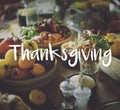 Thanksgiving Blessing Celebrating Grateful Meal Concept