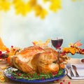 Thnaksgiving plate with turkey