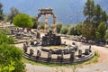 The Tholos or the circular temple at the Ancient Delphi, Greece Royalty Free Stock Photo