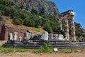 The Tholos or the circular temple at the Ancient Delphi, Greece Royalty Free Stock Photo