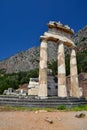 The Tholos or the circular temple at the Ancient Delphi, Greece