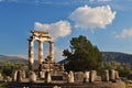 The Tholos at the sanctuary of Athena Pronaia Royalty Free Stock Photo