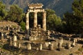 The Tholos at the sanctuary of Athena Pronaia Royalty Free Stock Photo