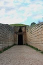 Tholos tomb of Atreus or Agamemnon in the ancient Greek city Mycenae, Peloponnese