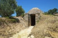 Tholos tomb near Ruins of King Nestor palace in Pylos, Greece