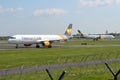 Thomas Cook and Condor Aeroplanes at Manchester Airport